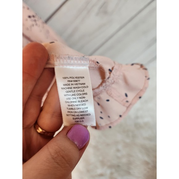 a.n.a A New Approach‎ Women's Pink Printed Long Sleeve V-Neck Blouse Size Medium - Picture 4 of 6